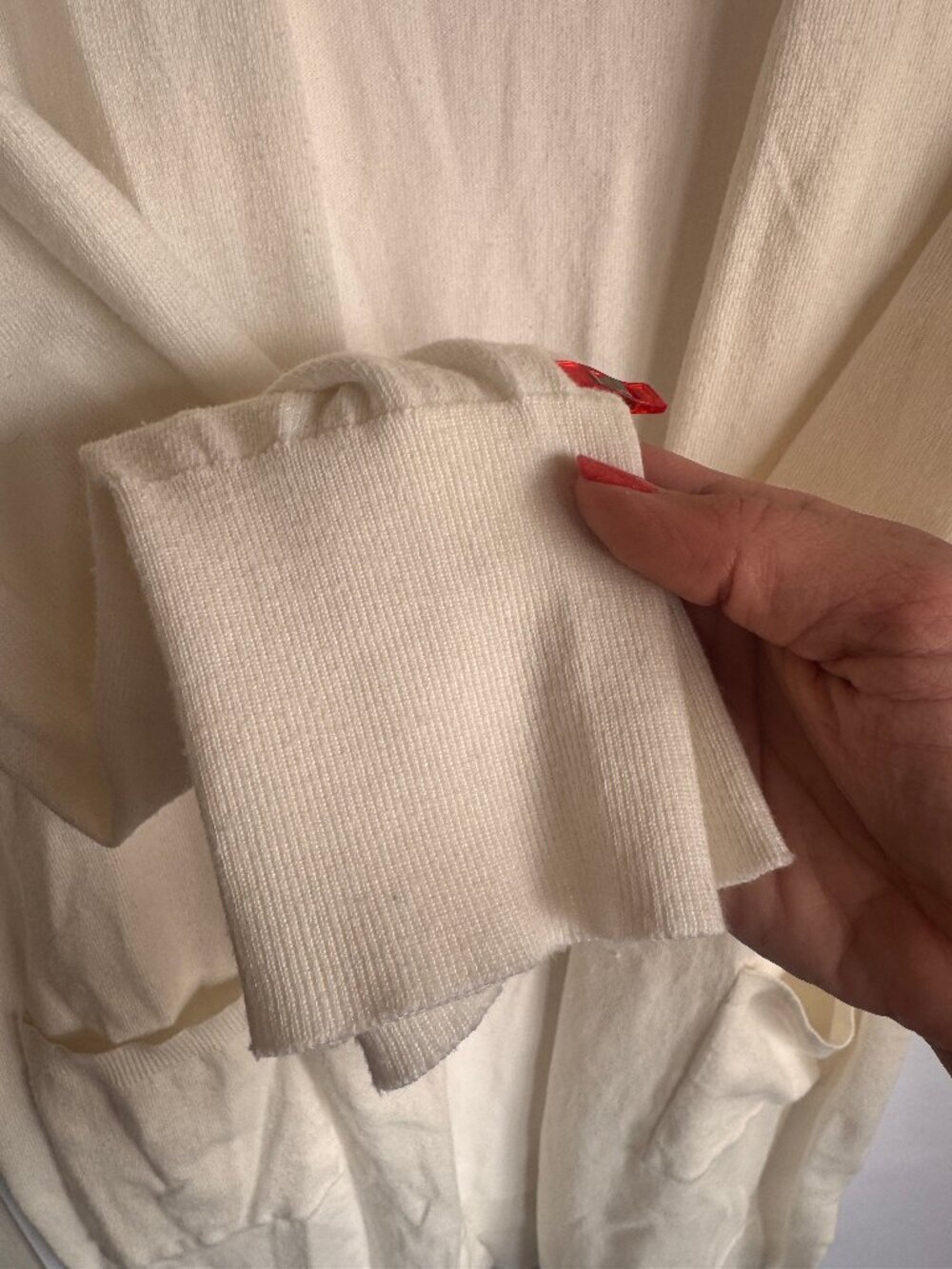 Nine West White Open Front Cardigan XL with Pockets - Picture 4 of 5